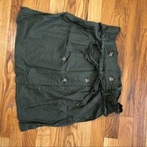 Express military tie mini skirt medium